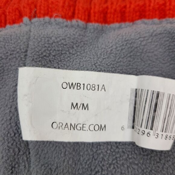 Oshkosh Boy's Orange Black & Gray Stripe Knit Toque Winter Hat Medium - Picture 7 of 7